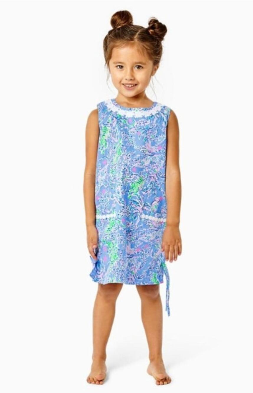 Lilly Pulitzer Sz 6 / 6T Shift Dress in Blue Peri THE TURTLE PACKAGE